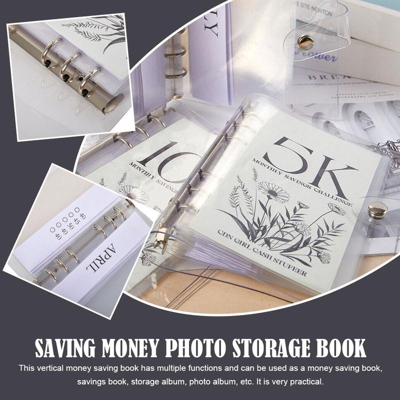 12 Month Savings Challenge Binder, 2025 New Loose Leaf Money Saving Envelopes, Cash Stash Activity Book, Money Binder for Cash Saving, Easy & Fun Way to Save 2.5K/5K/10K Dollars (2.5K) - Image 2